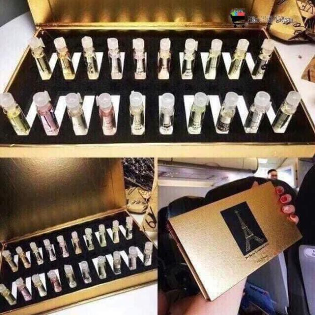 Set nước hoa test 20 ống mini hộp vàng sang trọng Rẻ Boutique