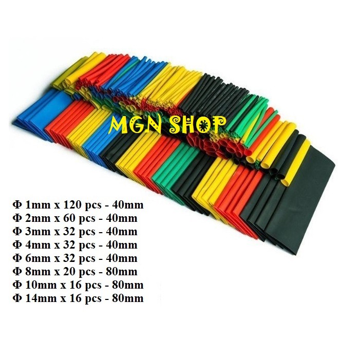 [Ống gen co nhiệt] [Cách điện] [Chống nước] [Chống nhiệt] [4 màu] tiện dụng