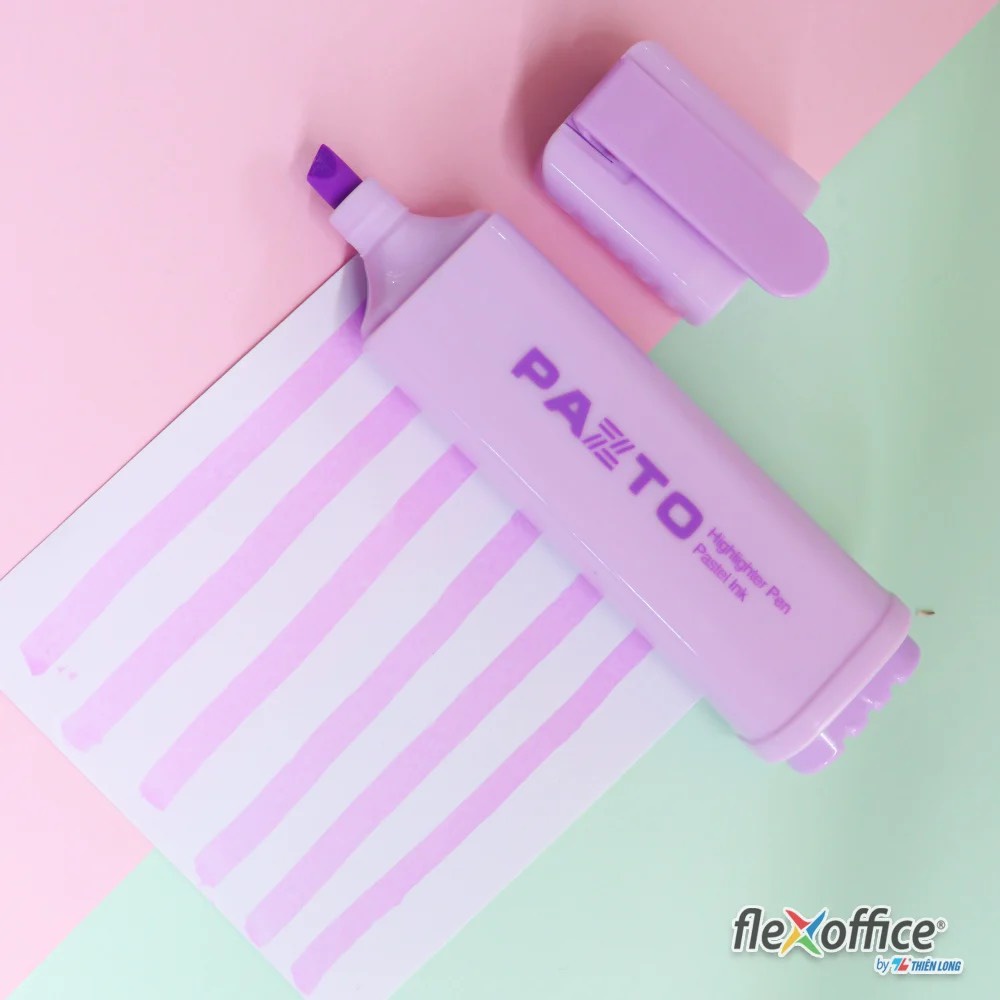 Bút dạ quang màu Pastel Thiên Long Flexoffice Pazto FO-HL009 THEARTSHOP