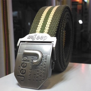 Thắt lưng vải dù khoá Jeep - Nhóm màu kẻ