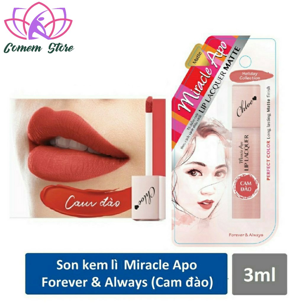 Son kem lì Miracle Apo Lip Lacquer Matte Holiday Collection 3ml (bao bì mới)