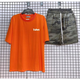< FREESHIP > Set Áo Thun STAFF Phản Quang phối Quần Short CAMO [ Form UNISEX ]