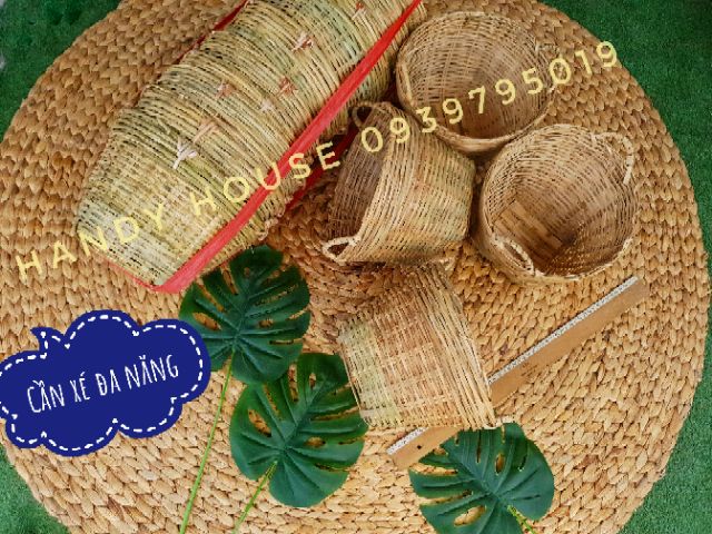 Cần xé tre đan tinh xảo, đa năng nhiều size 7x8, 12x13, 23x19