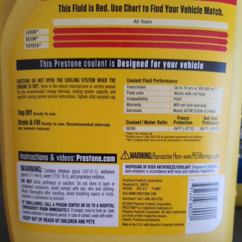 Nước làm mát Prestone