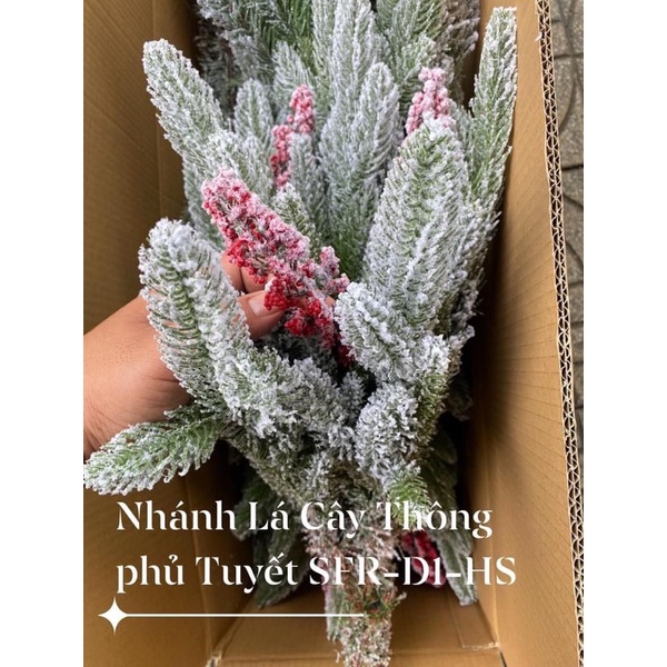 Cây thông noel 2022 - cây thông tuyết PE cherry đỏ KHÔNG KÈM TRANG TRÍ - hàng luxury store