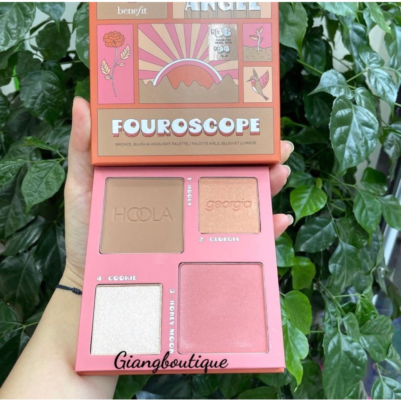 Bảng má khối bắt sáng  Benefit Fouroscope Earth Angel Bronze, Blush &amp; Highlight