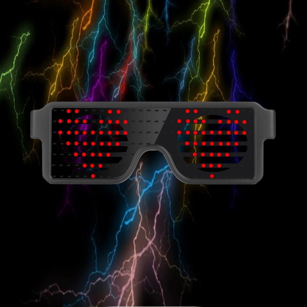 Kính Mát Tích Hợp Đèn LED Có Thể Thay Đổi Màu Sắc Với Cổng Sạc USB Tiện Dụng