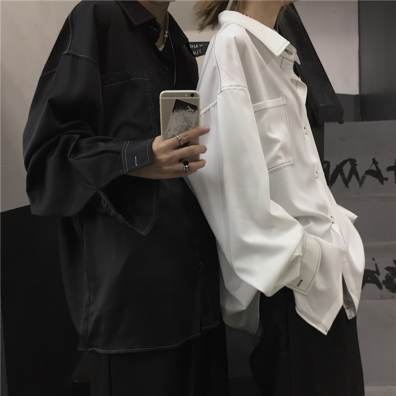 Áo Sơ Mi Dài Tay Trơn Màu Xinh Xắn Theo Phong Cách Hàn Quốc 22817 | BigBuy360 - bigbuy360.vn