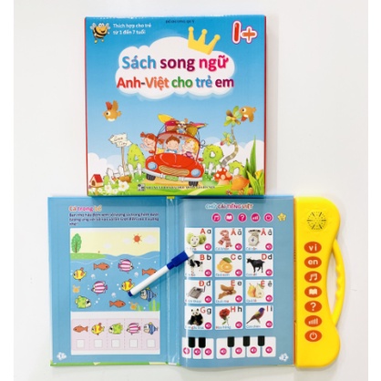 Sách nói điện tử song ngữ Anh - Việt giúp bé học tốt Tiếng Anh, dành cho bé từ 1-7 tuổi (sách nhỏ)