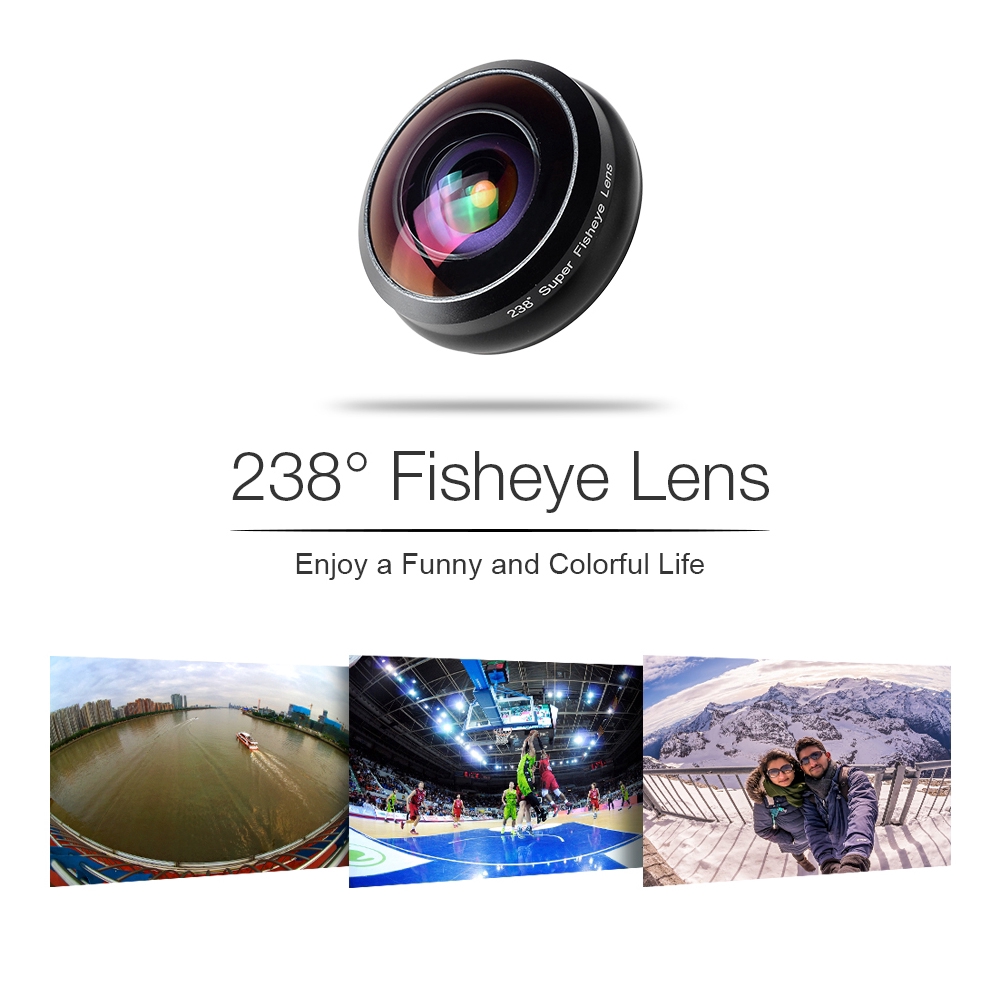 điện thoại APEXEL 2in1 chuyên nghiệp Lens kit 2.5x Lens kính thiên văn + 238 độ Lens siêu fisheye Lente