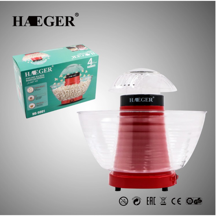 Máy Làm Bỏng Ngô Tại Nhà - 1200W - HAEGER HG-9001