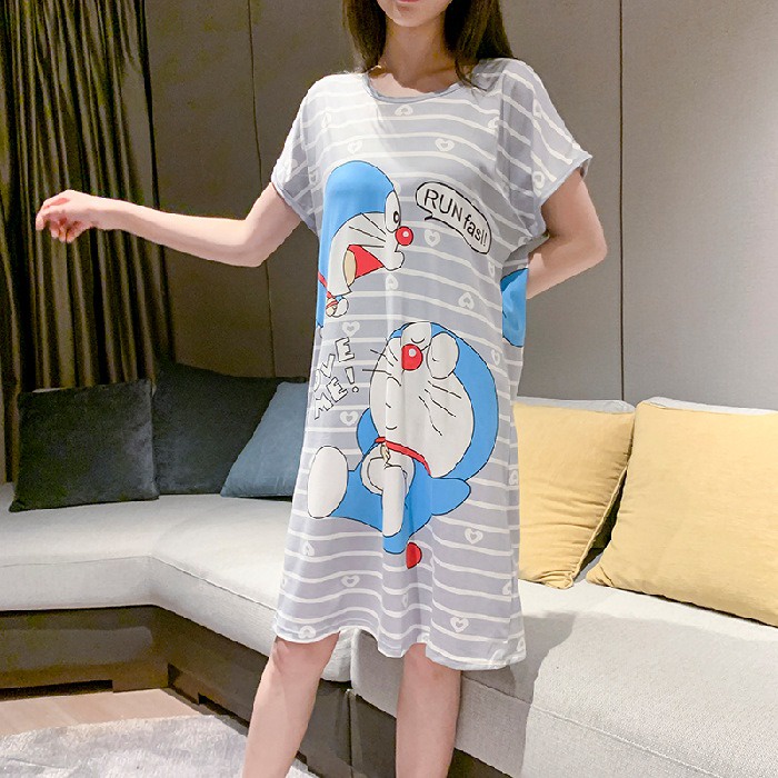 Váy đầm suông mặc nhà DORAEMON DOREMON dễ thương cute | BigBuy360 - bigbuy360.vn