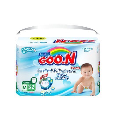 Tã quần/dán Goon Slim kích cỡ (NB48/S44/M38/M32/L56/L32/XL50