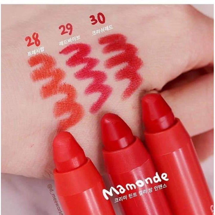 Son Bút Chì Siêu Lì Mamonde Creamy Tint Color Balm Intense