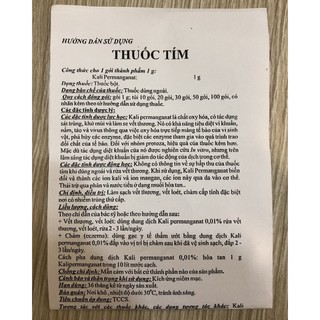 Thuốc tím gói 1g (bịt 10 gói 50k) KMNO4