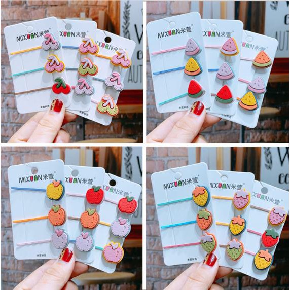 Set 3 kẹp trái cây siu cute