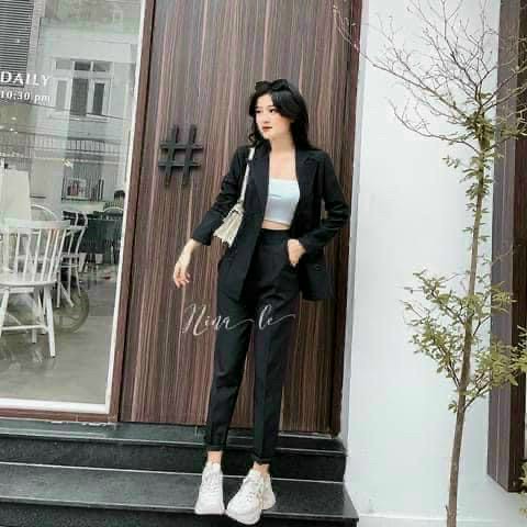 (Ưu Đãi Freeship)Sét 3 món áo vest tay dài kèm áo lót cotton,quần tây có túi chất for cao cấp,hàng loại 1