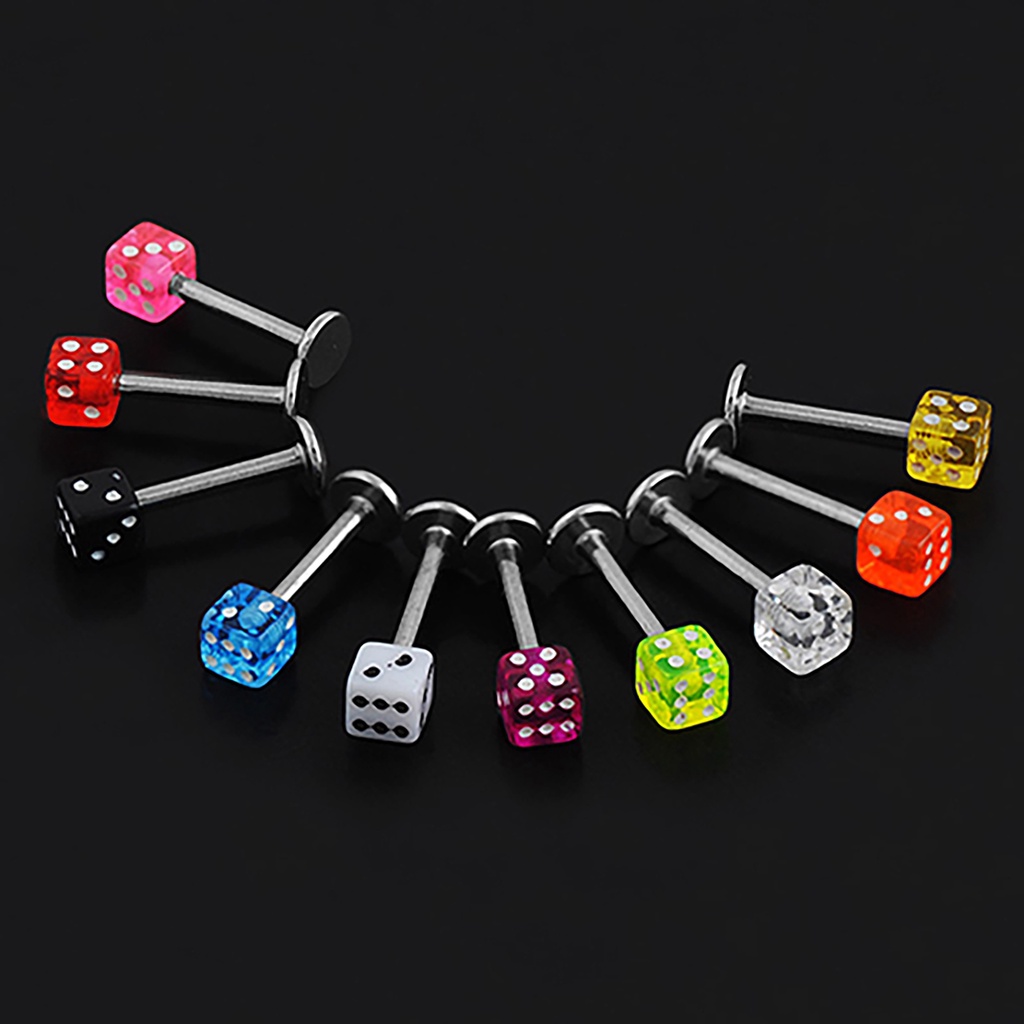 Bộ 20 khuyên đeo cơ thể hình khối xí ngầu cá tính