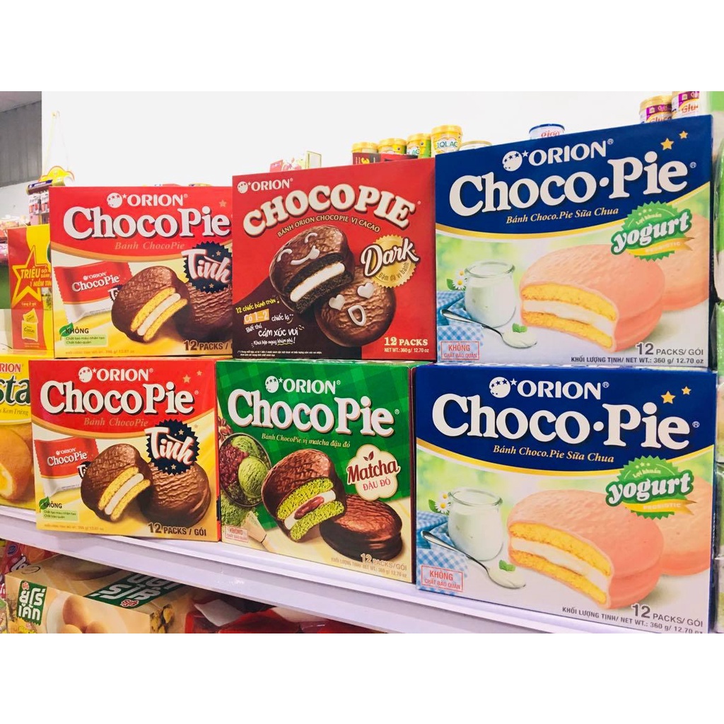 CHOCOPIE ORION ĐỦ VỊ - MỚI, HỘP 12P