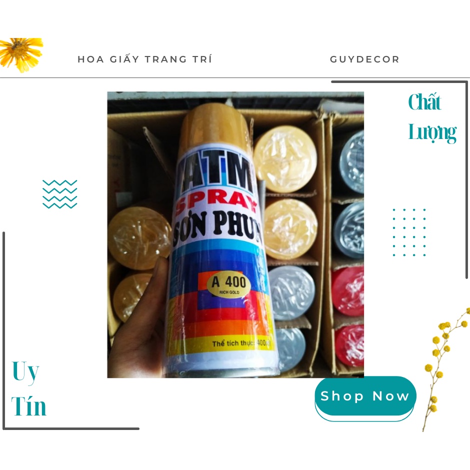 Sơn phun ATM màu vàng đồng A400
