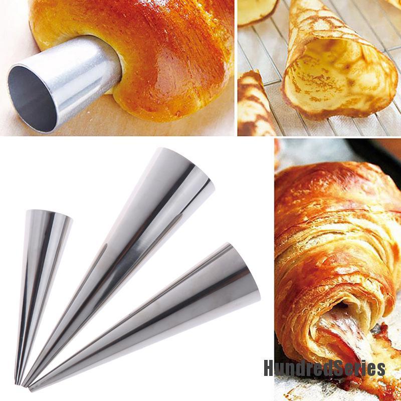 Set 12 khuôn làm bánh hình dạng sừng xoắn ốc tiện dụng