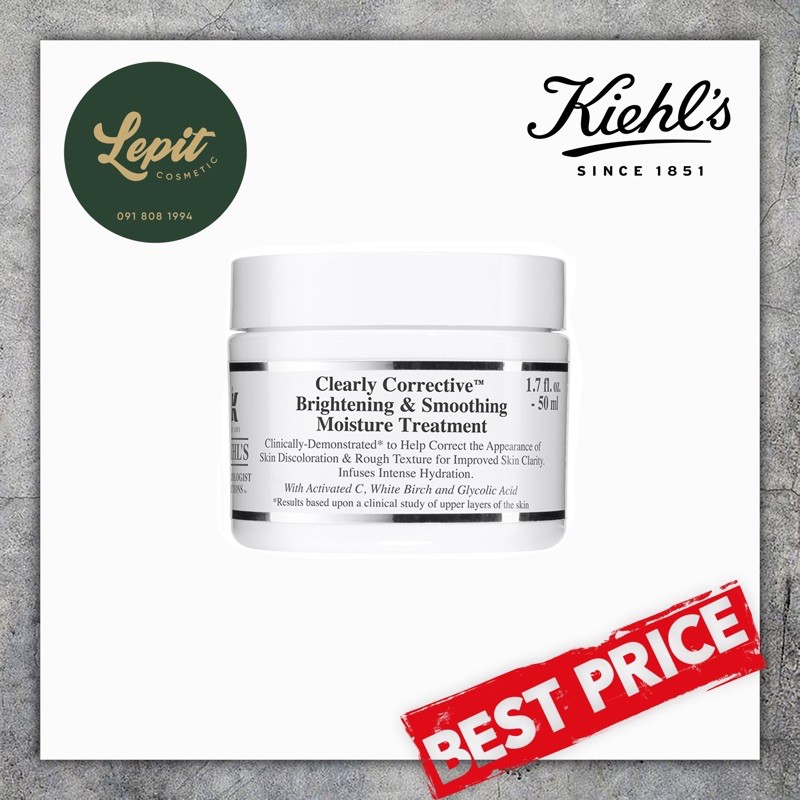 Kem dưỡng trắng sáng da Kiehls Clearly Corrective Brightening & Smoothing Moisture Treatment - Kem dưỡng trắng da Kiehls
