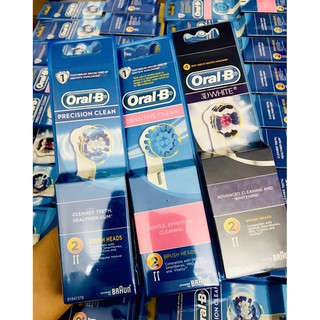 [Auth-Sẵn ] Đầu thay bàn chải điện oral B braun Precision, Sensitive, 3D White, Flossaction set 2 4 6 chính hãng