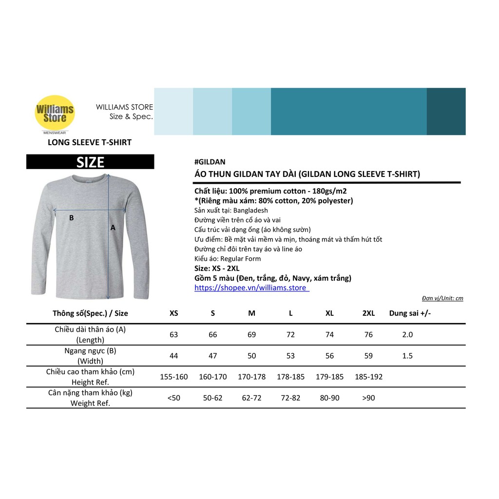 Áo thun dài tay GILDAN Premium Cotton