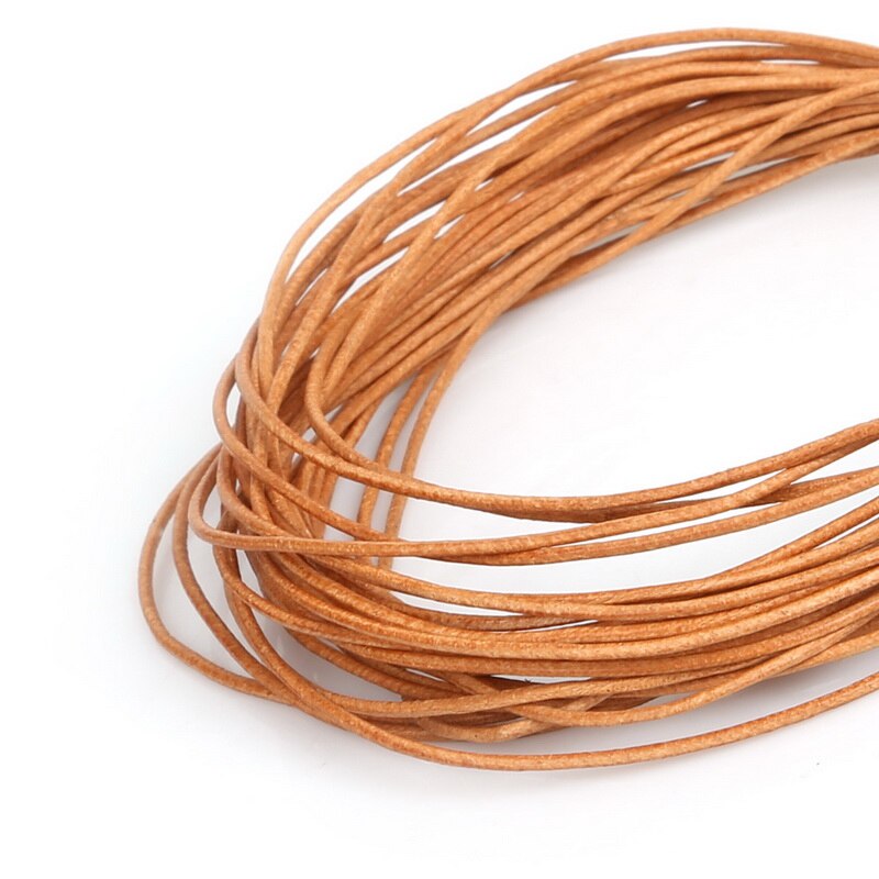 BEADIA Cuộn Dây Da Thật 5M 1/1.5/2/3mm Dùng Làm Trang Sức DIY