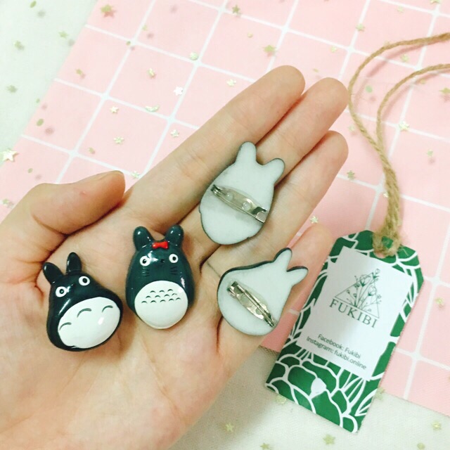 CỘT TÓC, KẸP TÓC, CÀI ÁO TOTORO ẢNH THẬT