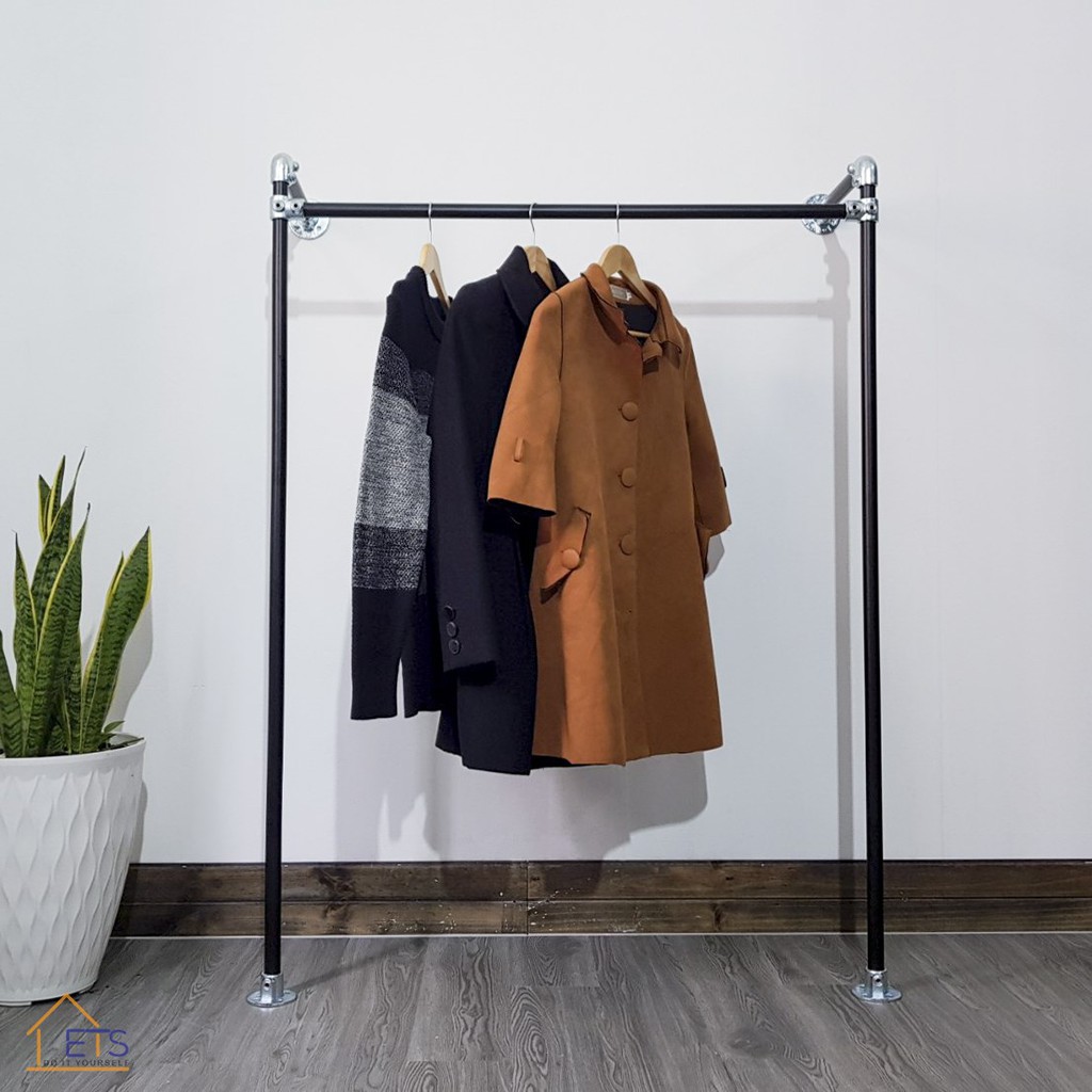 Sào treo quần áo thời trang, kệ gắn tường một tầng lắp ghép thông minh