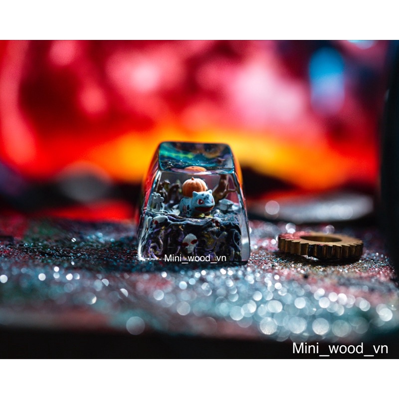Nút bàn phím cơ Halloween Pokemon.Keycap resin Halloween Pokemon.Keycap artisan