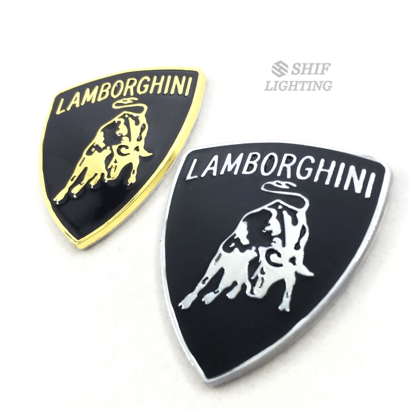 1 x Hình Dán Logo Con Bò Bằng Kim Loại Trang Trí Xe Hơi Lamborghini