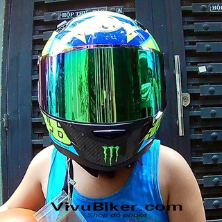 Kính titan, kính 7 màu cho mũ fullface royal m136, asia m136, asia mt136