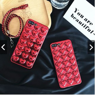 Ốp iphone - Ốp lưng Buble ( Tim nổi bóng ) - cho iphone 6 6s 6Plus 6sPlus 7Plus 8Plus X