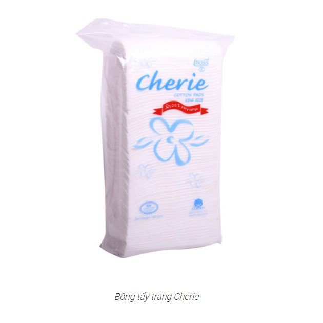 [ẢNH TỰ CHỤP] Bông tẩy trang, bông tròn, bông tăm CHERIE thương hiệu Thái Lan 100% pure cotton 40-50-100g