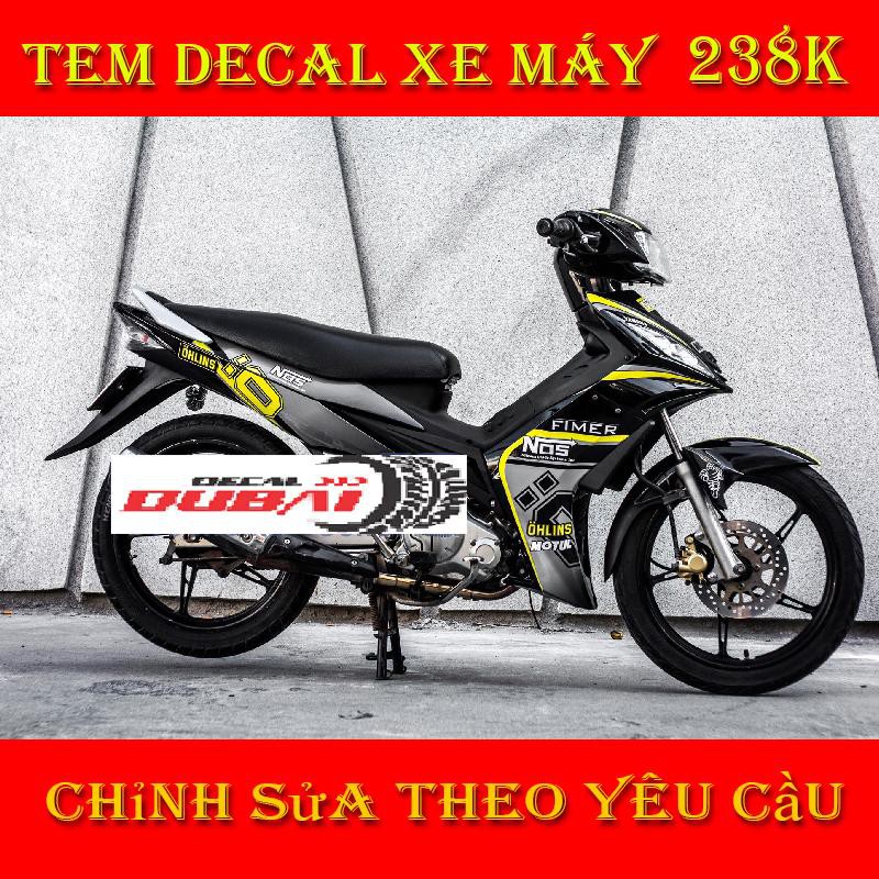 Tem Trùm Dán Xe Exciter 2010 Đen Bạc Vàng