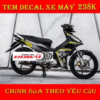 Tem Trùm Dán Xe Exciter 2010 Đen Bạc Vàng