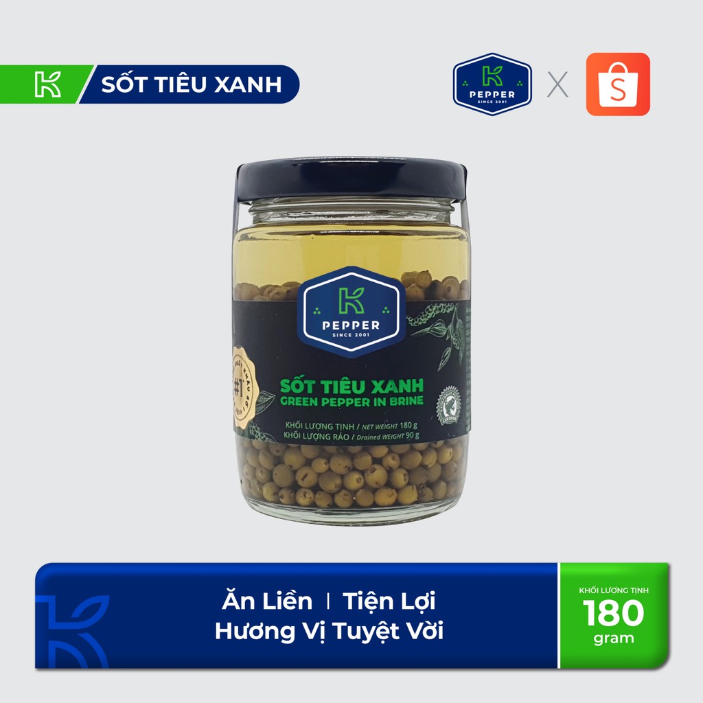 Sốt tiêu xanh (tiêu xanh ngâm dấm) - K Pepper