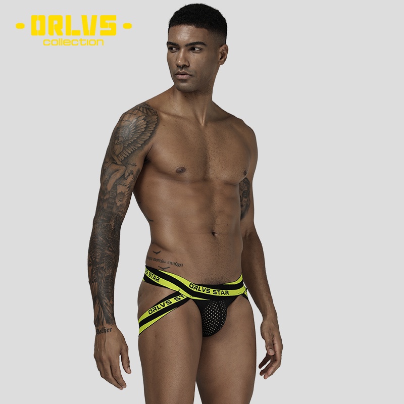 Quần Lót Nam Dạng Lưới Thoáng Khí Nhanh Khô ORLVS Gay Sissy Jockstrap Cho Nam ORLVS OR206