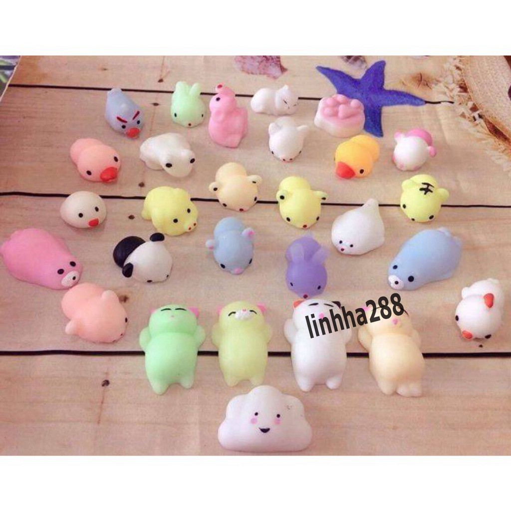 Combo 50 Squishy Mochi Hình Thú Cực Dễ Thương (Giao Mẫu Ngẫu Nhiên)