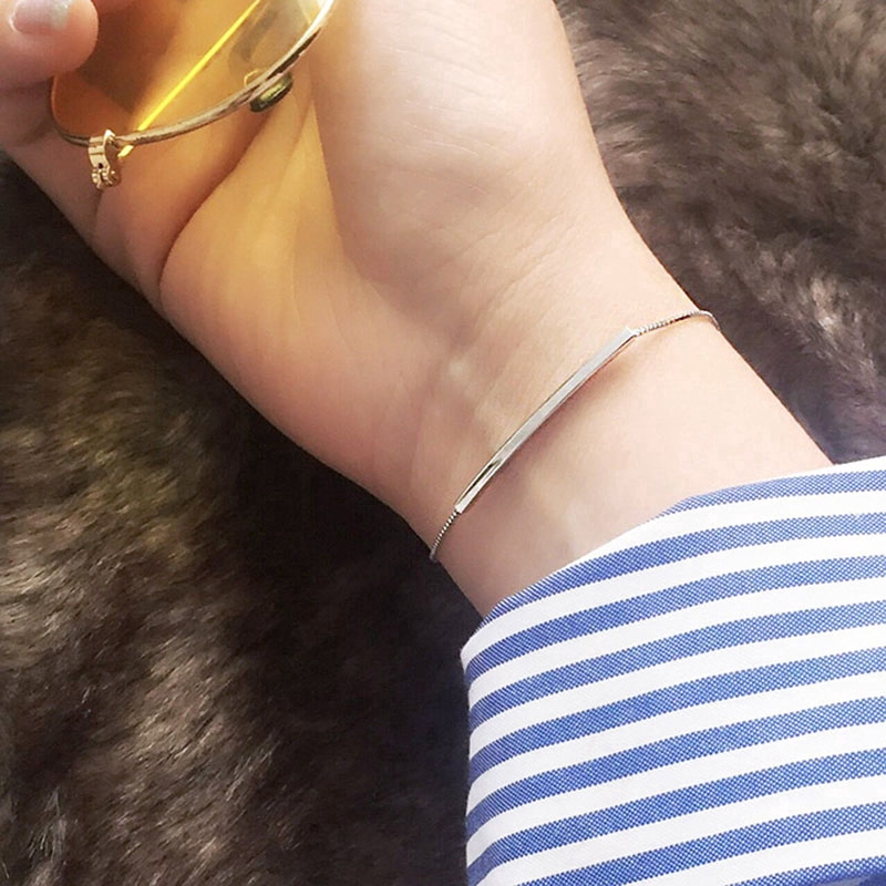 Vòng tay bạc 925 phong cách Hàn Quốc đơn giản cho nữ | BigBuy360 - bigbuy360.vn