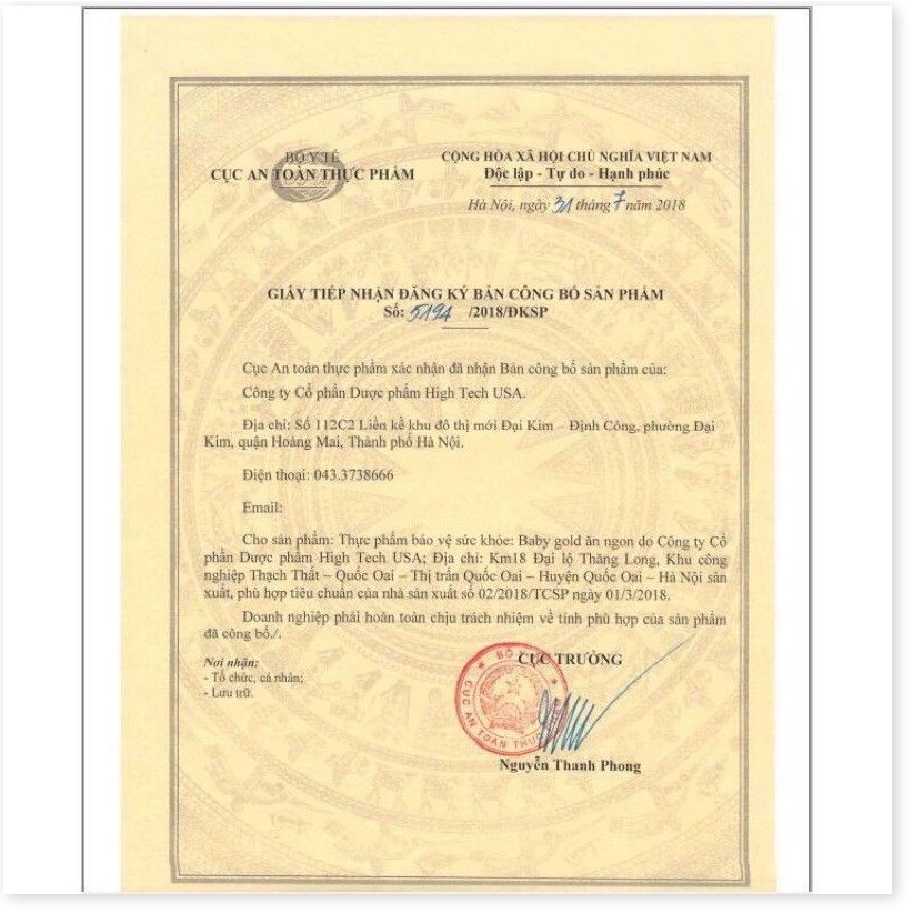 Baby Gold ăn ngon giúp bé ngủ tốt, bé ăn ngon, ngủ ngon, kích thích bé ăn nhiều hơn - Hộp 20 ống