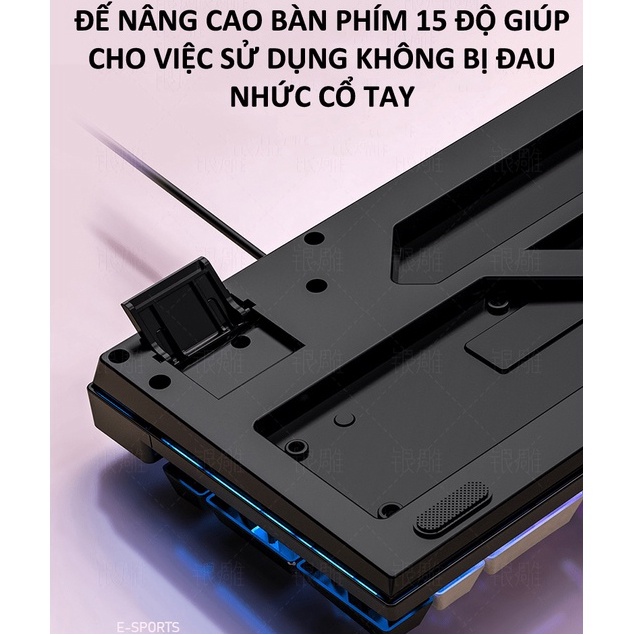 Bàn phím giả cơ Gaming Coputa Bàn phím máy tính laptop chơi game cao cấp Full LED K500