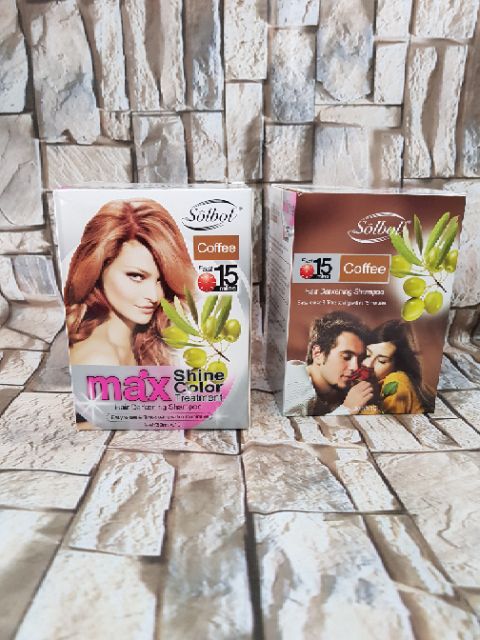 Dầu gội màu nâu tặng kèm bao tay