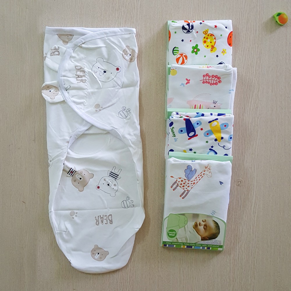 Ủ kén cotton BEPIKA in hình dễ thương cho bé trai bé gái