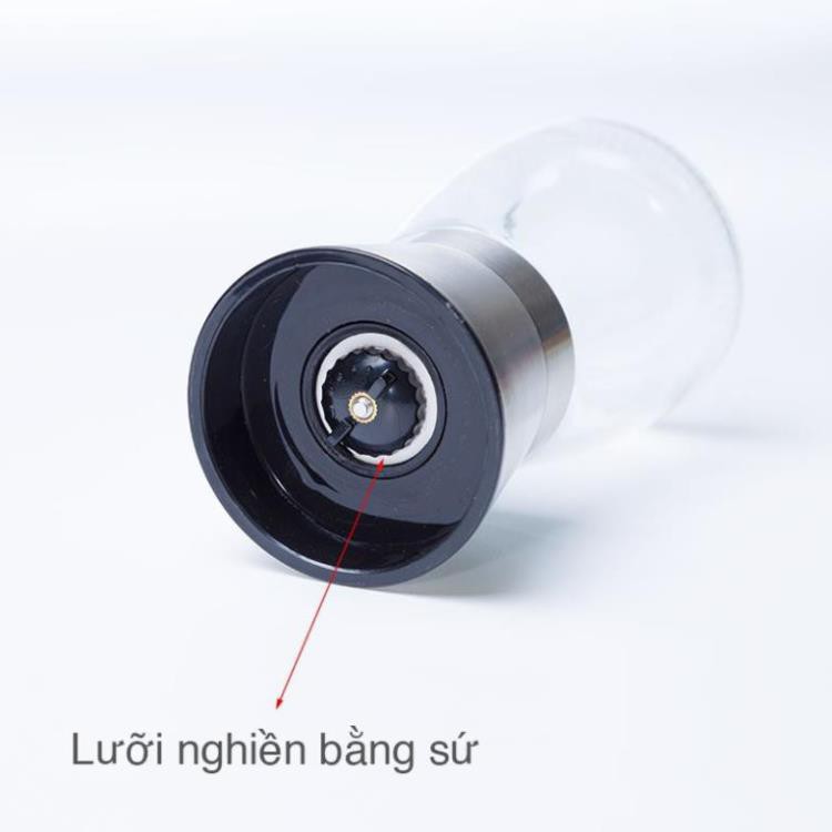 Lọ xay tiêu inox 304 dung tích 180ml, lọ xay tiêu cầm tay tiện lợi  Gia dụng