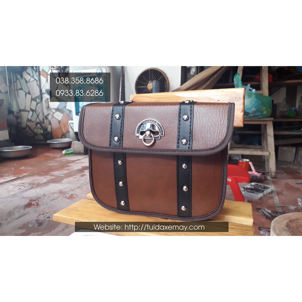 Túi Treo Xe Máy Brixton BX 150 mẫu Vuông Khóa Xoay