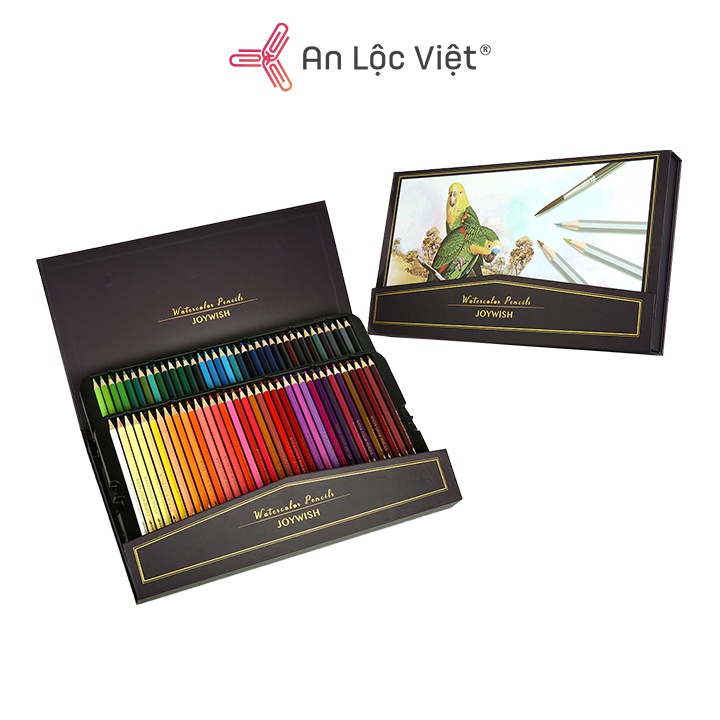 Bộ Bút Chì Màu Nghệ Thuật 24, 72 Màu Tan Trong Nước Joywish Y810