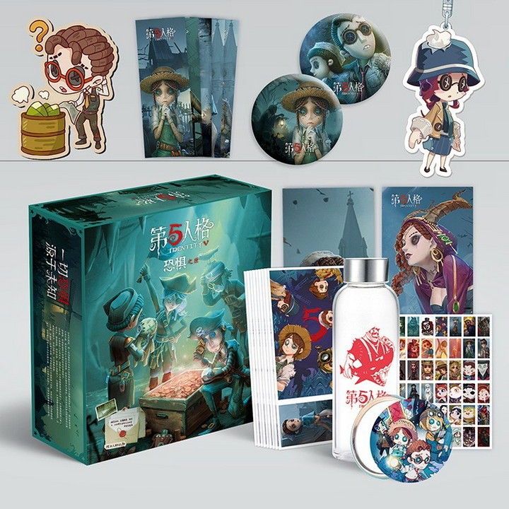 Hộp quà tặng IDENTITY V anime có bookmark poster postcard huy hiệu ảnh thẻ ảnh dán xinh xắn giftbox